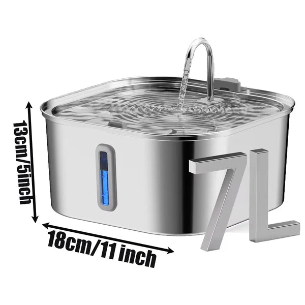 7 L Stainless Steel Automatic Pet Water Feeder